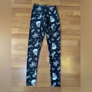Spin Doctor by Hell Bunny Clothing Taxidermy High Rise leggings black size xs
